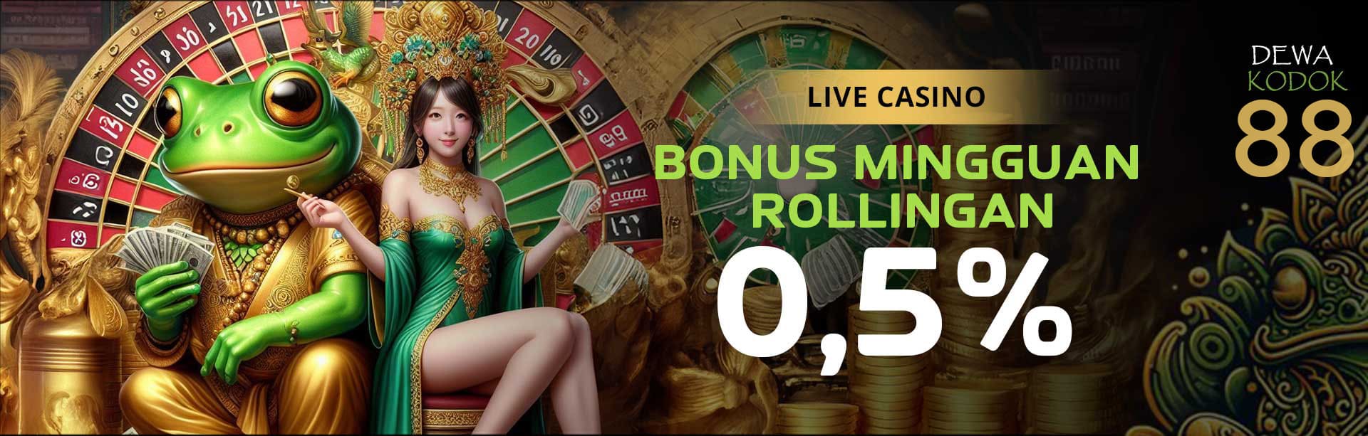 DEWAKODOK Promosi Live Casino Rolling 0,5%